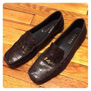 Lauren Ralph Lauren Embossed Croc Loafers